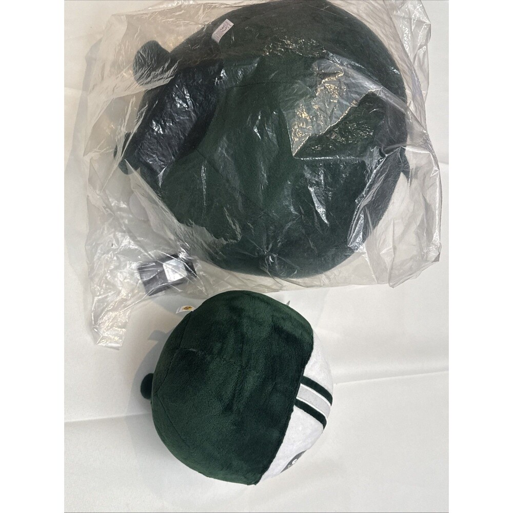 New York NY Jets Ty Plush Green White Fleece Round 2012 10" And 5” Plush RARE - Picture 5 of 5